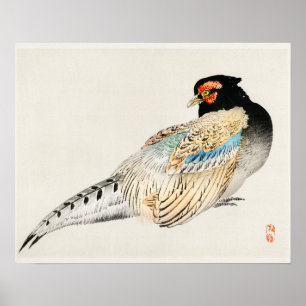 Poster Faucon pèlerin de Kōno Bairei (1844-1895)