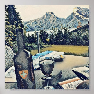 Poster Faulensee Suisse Berne Canton Alpes Mountain