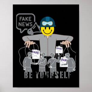 Poster Fausses Fausses Nouvelles Conspirations Illusion D