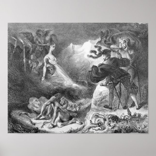 Poster Faust et Mephistopheles aux sorcières (Devant)