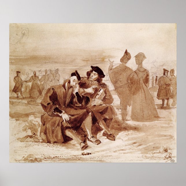 Poster Faust et Wagner en conversation dans (Devant)