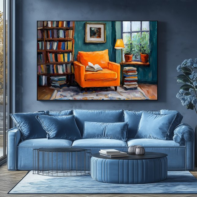 Poster Fauvist Reading Nook Art - Personnalisable Maison  (Créateur téléchargé)