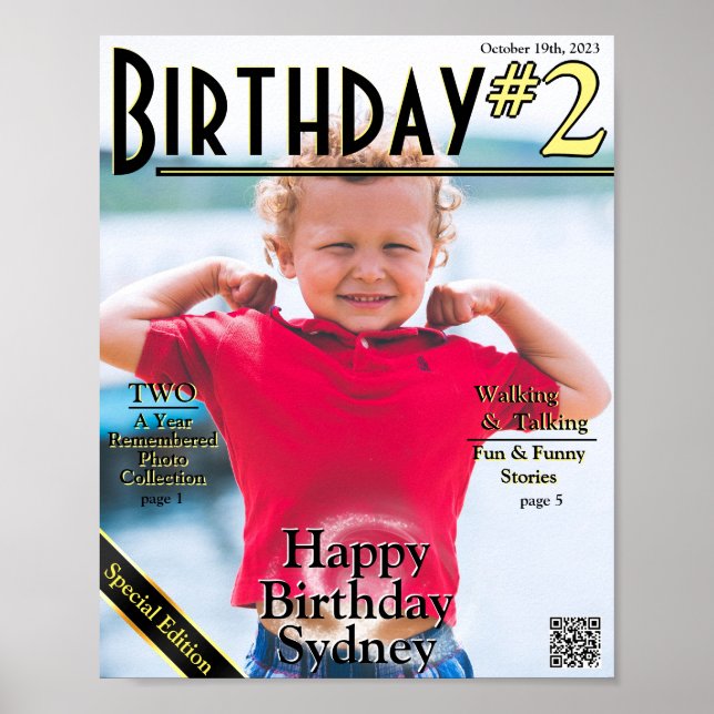 Poster Faux 2e couverture du magazine Anniversaire (Devant)
