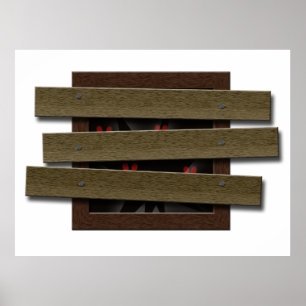 Poster Faux Boarded Up Window Halloween Haunween Maison