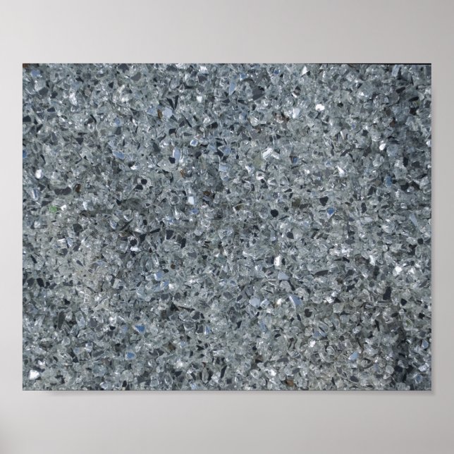 Poster Faux gris scintillant (Devant)