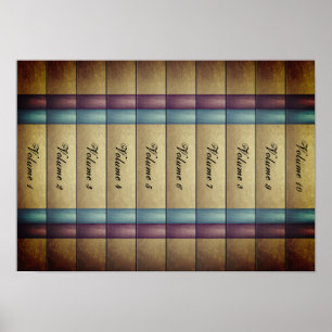 Poster Faux Livre Spines Volumes De Livres