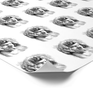 Poster Faux moi ~ Papier d'enveloppement cadeau 13,25 po