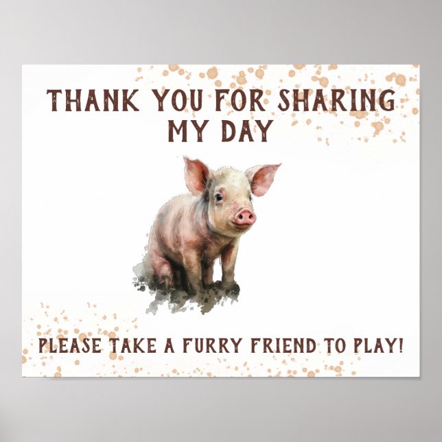 Poster Faveur de ferme animale farcie (Devant)