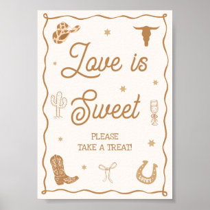 Poster Faveur Mariage Occidental Love is Sweet