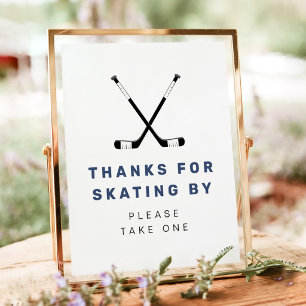 Poster Faveurs d'anniversaire sur le thème du hockey WAYN