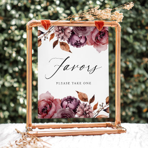 Poster Faveurs florales d'automne rustiques Panneau de fa