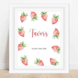 Poster Faveurs Fraise