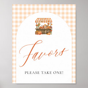 Poster Faveurs Gingham d'Automne Fraîche du Marché