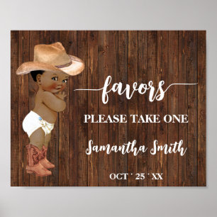 Poster Faveurs S'il vous plaît prendre un Baby shower AA 