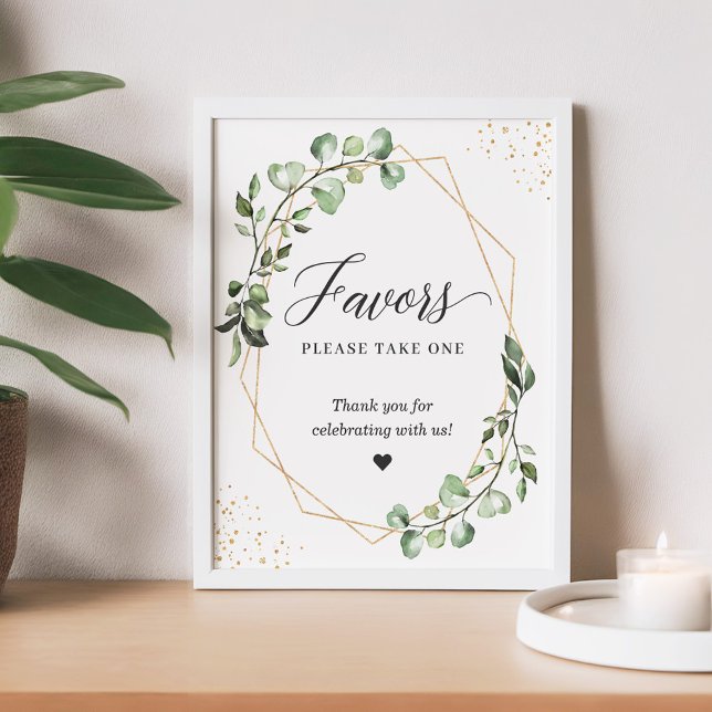 Poster Faveurs S'Il Vous Plaît Prendre Un Eucalyptus Or G (Créateur téléchargé)