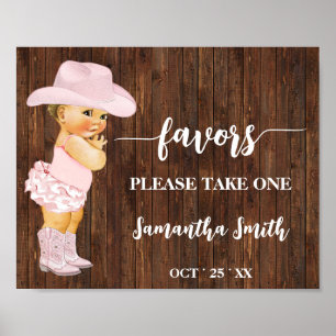 Poster Faveurs S'il vous plaît prendre un petit Baby show