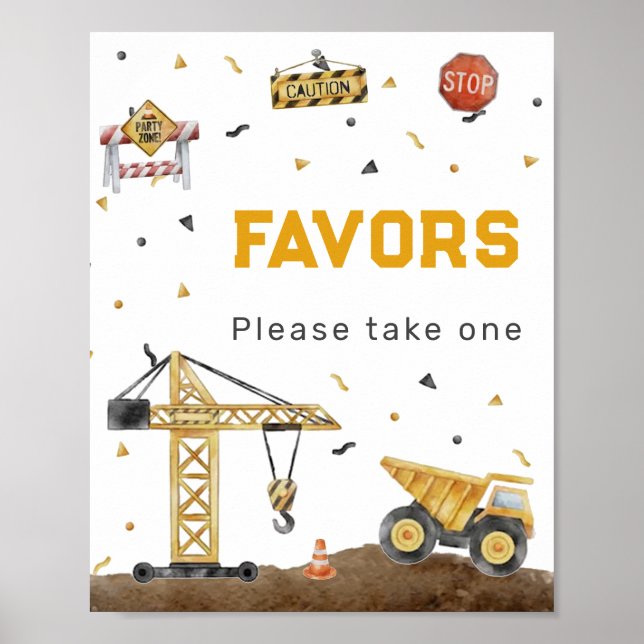 Poster Faveurs sur le thème de la construction : Aventure (Devant)