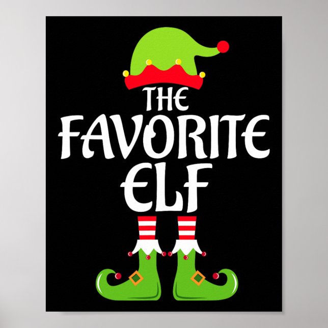 Poster Favori Elf Matching Famille Groupe Noël (Devant)