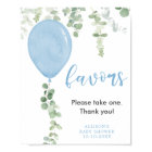 Favoris ballons bleus baby shower verdoyant