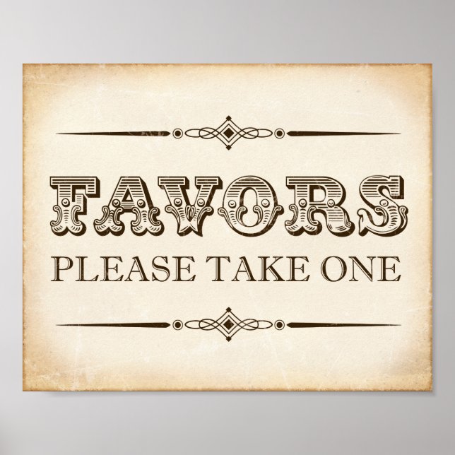 Poster FAVORISATIONS vintages Signer Imprimer (Devant)