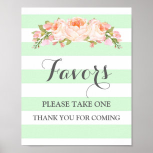 Poster Favoriser Baby shower Signer Fleurs de Monnaie Fle
