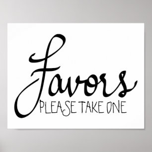 Poster Favoriser la calligraphie simple Mariage moderne