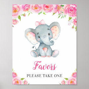 Poster Favoriser Prendre Un Petit Arachide Eléphant Fille