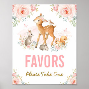 Poster Favoriser un / Rose Floral Animaux Bois