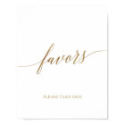 Favors de calligraphie dorée élégante