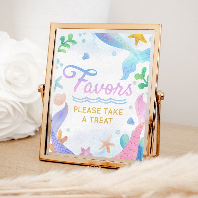 Poster Favour d'anniversaire sirène sous la mer (Créateur téléchargé)