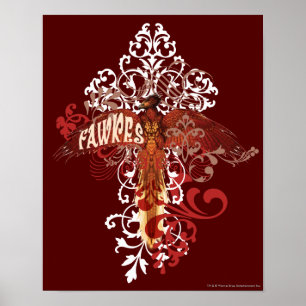 Poster Fawkes répand des ailes
