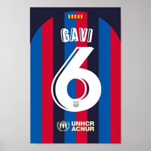 Poster FC Barcelona Football Jersey Wallart 