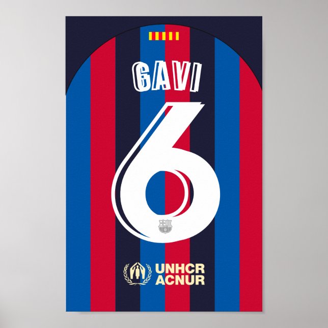 Poster FC Barcelone Football Jersey Wallart (Devant)