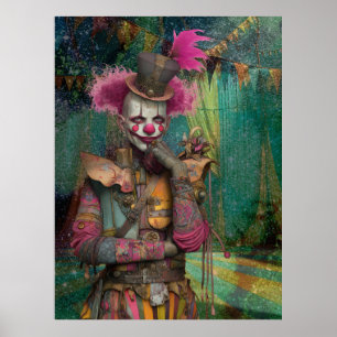 Poster FD2 11 Circus Clown Art Vintage Retro Carnaval art