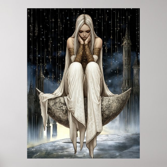Poster FD2 32 Enchanted Crescent Moon Goddess  (Devant)