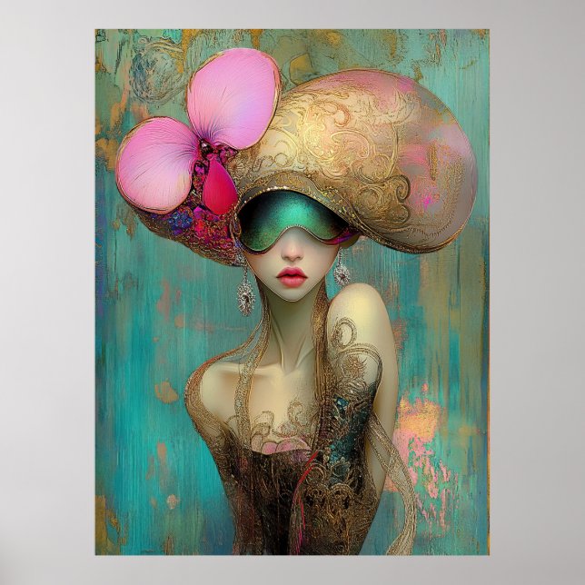 Poster *~* FD2 35 Ornate Nouveau Fantasy Ethereal Woman  (Devant)