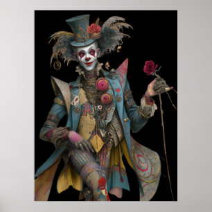 Poster FD2 8 Circus Clown Art Vintage Retro Carnaval