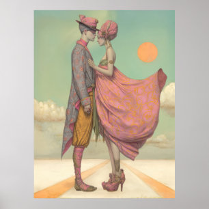 Poster *~* FD2 Amour Rétro Romantique Boho Couple 21