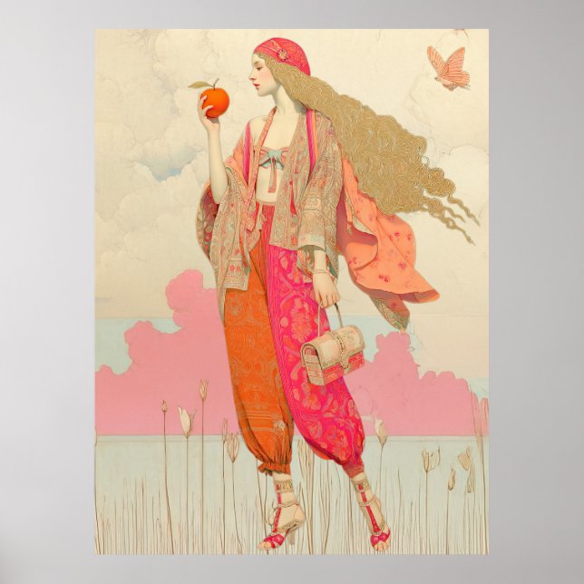Poster ^~* FD2 Boho femme Apple Butterfly 10 (Devant)