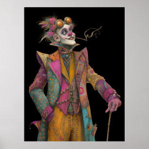Poster FD2 Circus Clown Art 18 Vintage Retro Carnival