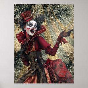 Poster FD2 Circus Clown Art 23 Vintage Retro Carnival