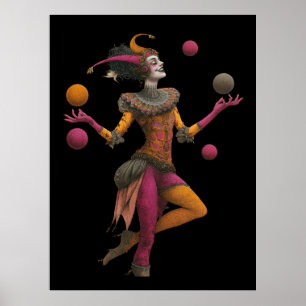 Poster FD2 Circus Clown Art 27 Vintage Retro Carnival