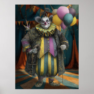 Poster FD2 Circus Clown Art 5 Vintage Retro Carnival