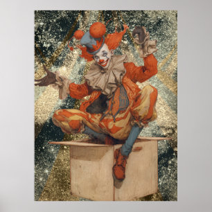Poster FD2 Circus Clown Art Vintage Retro Carnaval 20