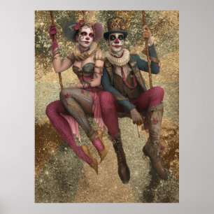 Poster FD2 Circus Clown Art Vintage Retro Carnival 30