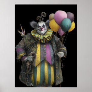 Poster FD2 Circus Clown Art Vintage Retro Carnival 5