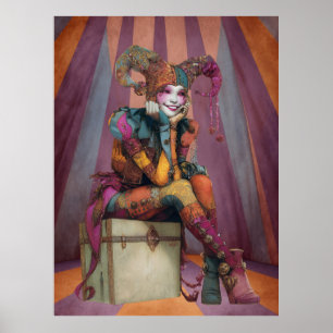 Poster FD2 Circus Clown Art Vintage Retro Carnival art 2