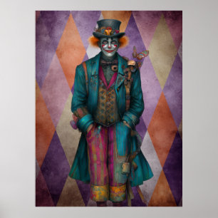 Poster FD2 Circus Clown Art Vintage Retro Carnival art 7
