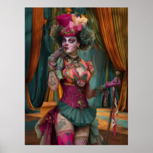 Poster FD2 Cirque Clown Art 12 Vintage Retro Carnival art