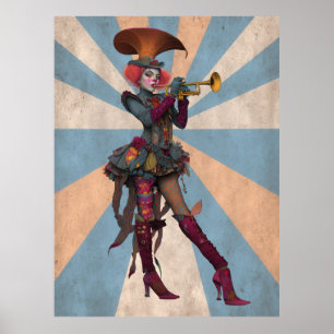 Poster FD2 Cirque Clown Art 16 Art Vintage Retro Carnival